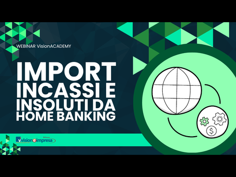 Import incassi e insoluti da home banking